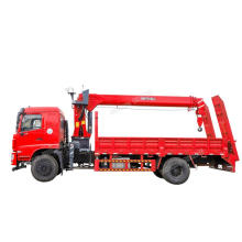8 ton truck mounted crane with cargo body and lifting crane for sale